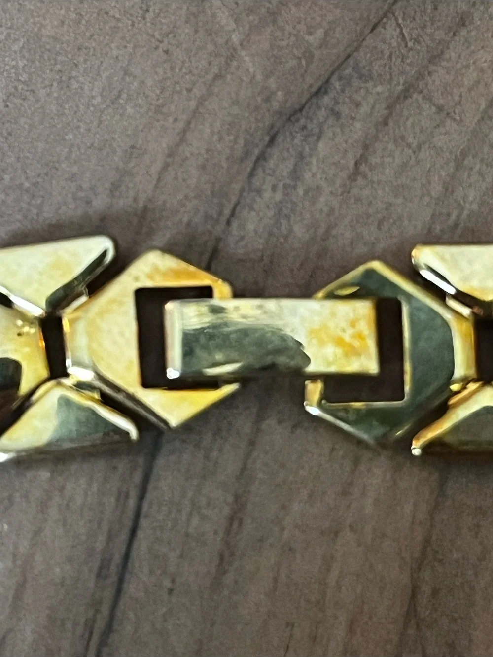Gold-Tone Flat Link Statement Necklace - Unisex Jewelry